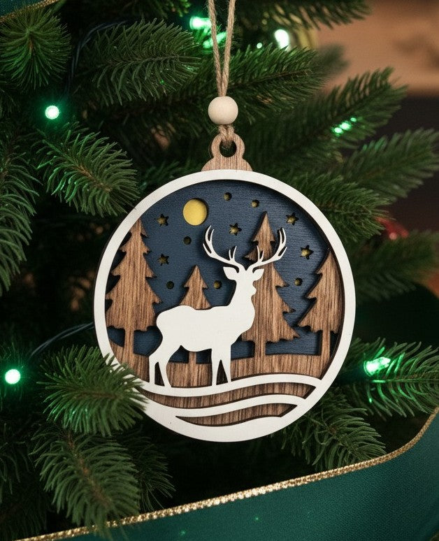 Winter Stag Ornament