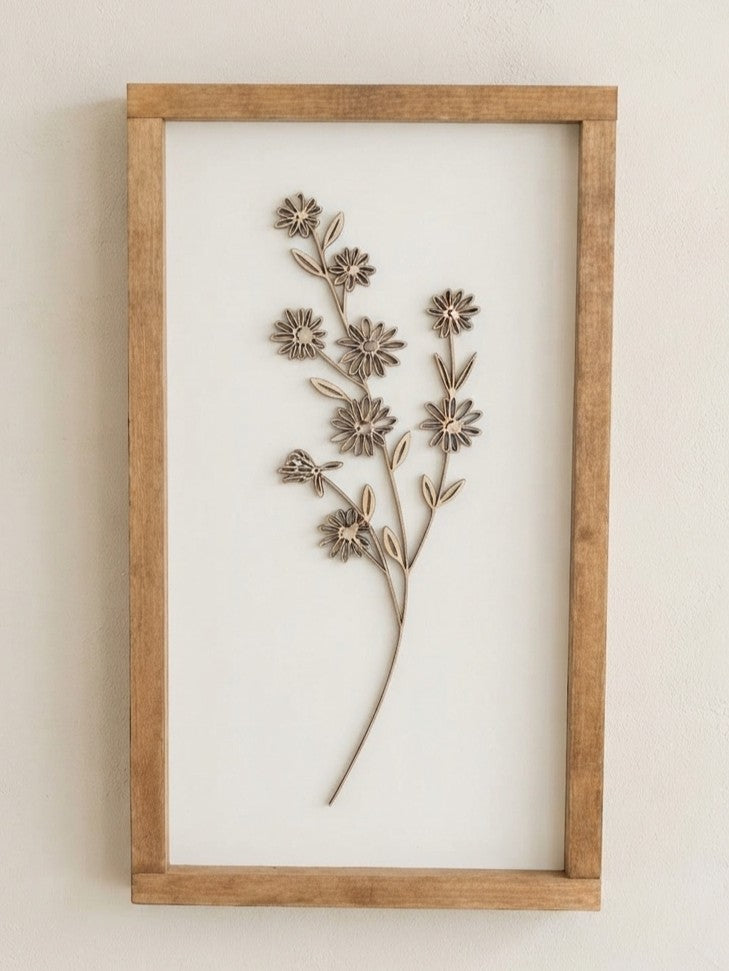 Layered Botanical Wall Art | Ivory